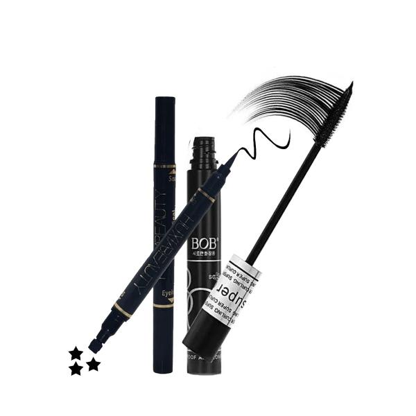 BOB Super Curl Waterproof Black Mascara with Volume, Lengthening and Smudge-Resistant Formula