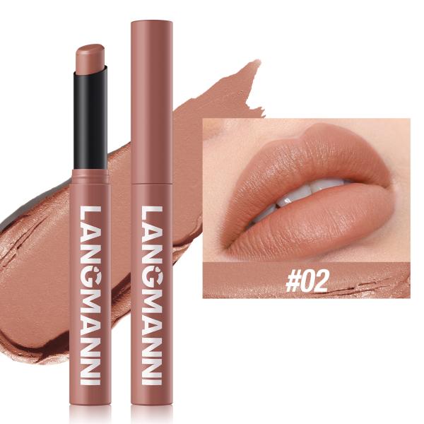 Velvet Matte Lipstick with Hydrating Formula - Waterproof, Long-Lasting & Highly Pigmented Lip Color - 12 Shades