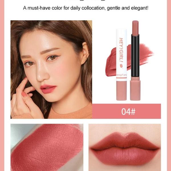 NB Hey Girl Matte Lipstick Pack of 4 Velvet Long-Lasting Semi-Matte Lip Colors