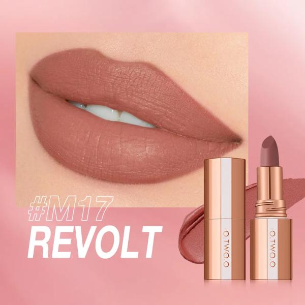 O.TWO.O Matte Bullet Lipstick – Rich Pigmentation, Smooth Application, Long-Lasting Wear