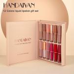 HANDAIYAN 12 Colors Matte Liquid Lipstick Set - Velvet Lip Gloss Combo
