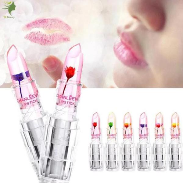 Transparent Color-Changing Flower Jelly Lipstick - High Quality