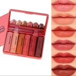 Hengfang 6 in 1 Matte Lipstick Set - Waterproof Six-Color Lip Kit