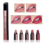 Beautious 5-in-1 Mini Matte Lipstick Kit with Poppy and Nude Shades - Portable Color Set