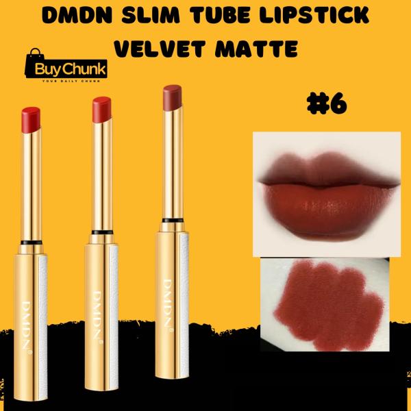 DMDN Slim Tube Velvet Matte Lipstick - Long-Lasting, Smudge-Proof, Hydrating Matte Finish