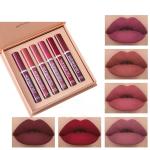6-Piece Nude Lipstick Liquid Velvet Matte Gloss Set for Women