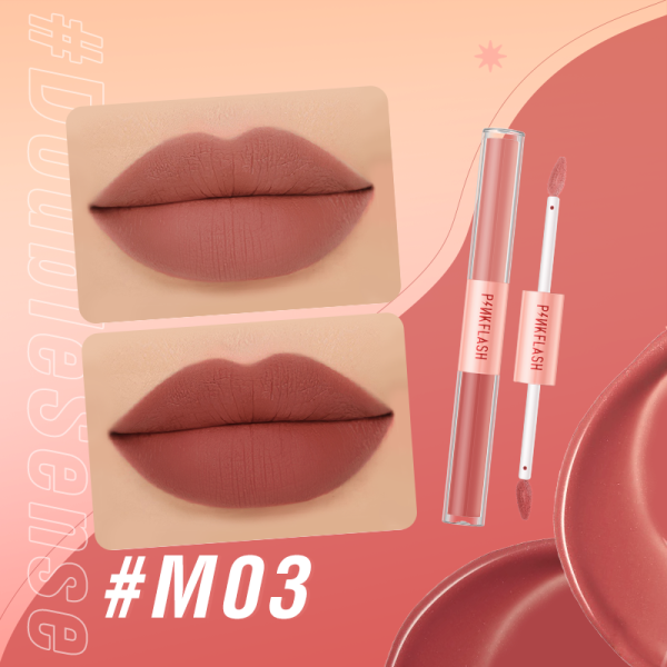 PinkFlash Duo 2-in-1 Liquid Matte Lipstick with Misty Effect PF-L13