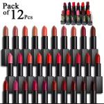 Pack of 12 Multicolor Matte Lipsticks Wholesale Set