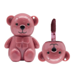 MOCALLURE Bear Matte Lip Gloss Keychain Pack of 6 with Magic Color Changing Pink Shade