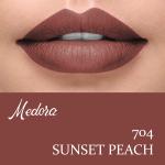 Medora Lipstick Shade 704 Sunset Peach – Creamy Long-Lasting Lip Color