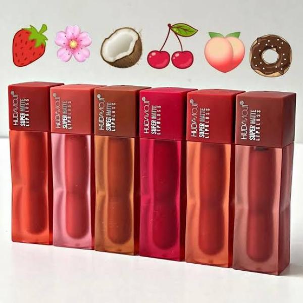 Hudamoji Teddy Matte Lip Gloss with Velvet Finish and Long-Lasting Pigmented Color