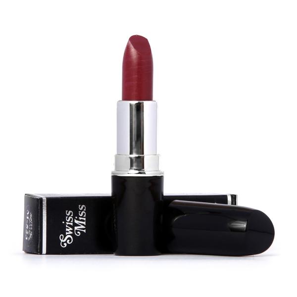 Swiss Miss Crimson Kiss Lipstick M-523 - Long-Lasting Matte with Vitamin E & Beeswax