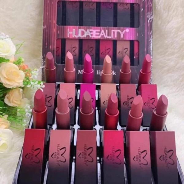 SUBI Matte Lipstick Pack of 6 & 12 Multicolor Shades Including Red, Pink, Brown