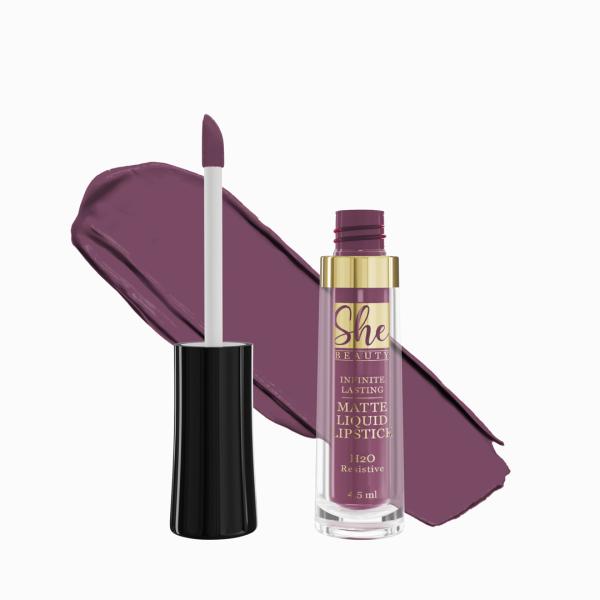 She Beauty Liquid Lipstick - Merry Mulberry Matte Finish, Comfortable Wear