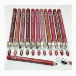 Lip Liner Pencil Set of 12 Shades - Dual Use as Lip Liner & Matte Lipstick