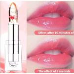 Transparent Color-Changing Flower Jelly Lipstick - High Quality