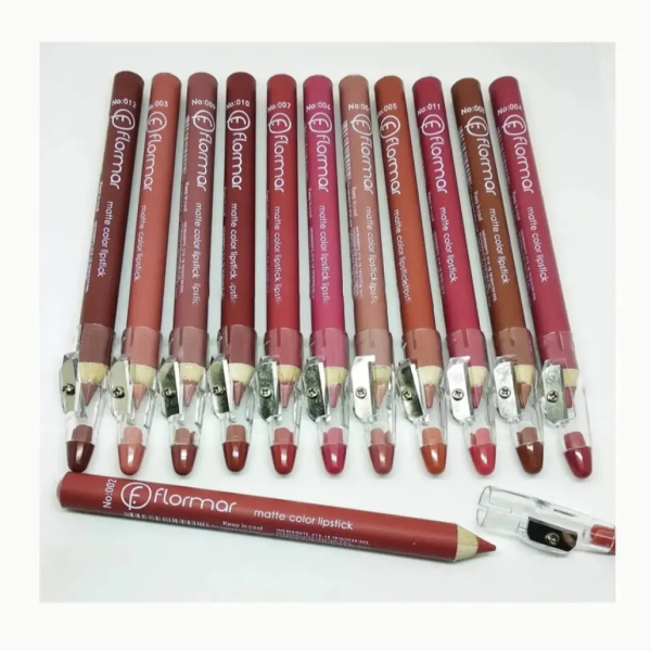 Flormar Matte Color Lip Pencil High Pigmentation Creamy Waterproof Lip Liner