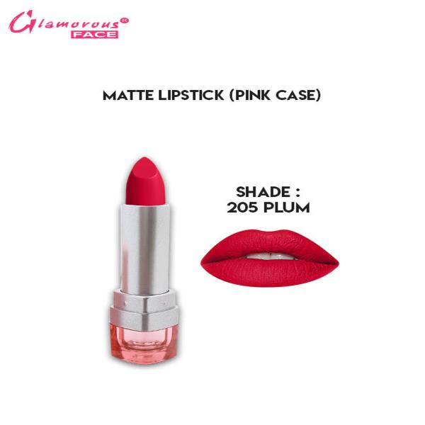 Glamorous Face Matte Lipstick with Vitamin E & Aloe Vera - Pink Case