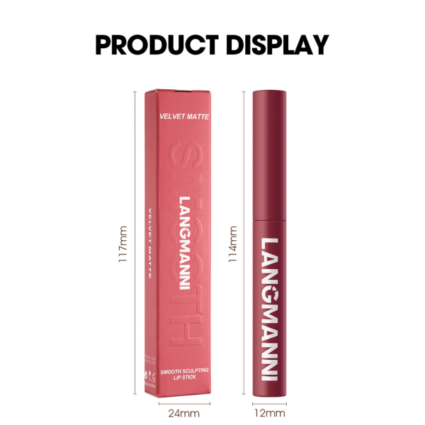 Velvet Matte Lipstick with Hydrating Formula - Waterproof, Long-Lasting & Highly Pigmented Lip Color - 12 Shades