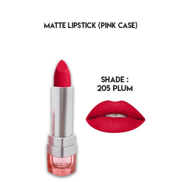 Glamorous Face Matte Lipstick with Vitamin E & Aloe Vera - Pink Case