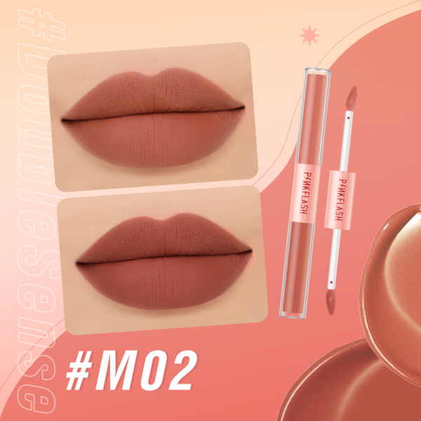 PinkFlash Duo 2-in-1 Liquid Matte Lipstick with Misty Effect PF-L13