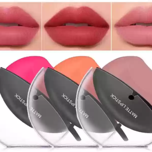 Korean Style Lip-Shape Lipstick - Long-Lasting Moisturizing Waterproof Matte Lip Gloss Tint