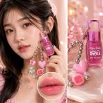 Miss Betty Love Lip Gloss Keychain with Glitter - Moisturizing, Cute Heart Charm