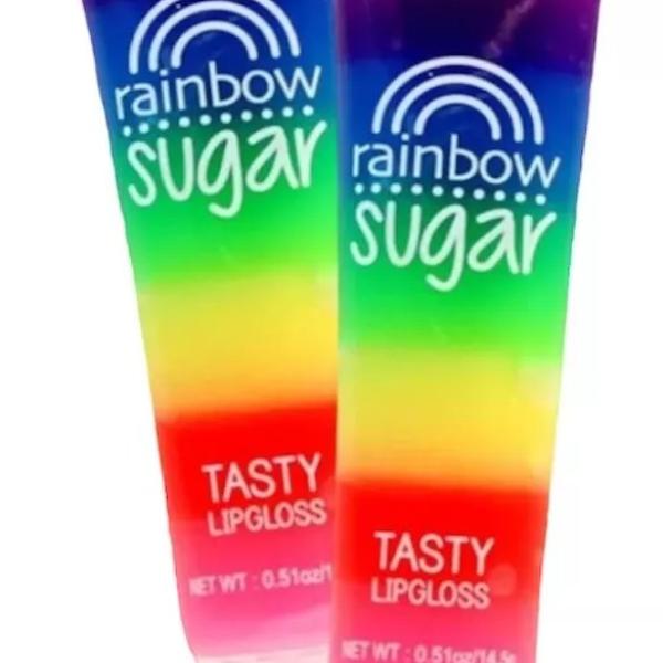Magic Rainbow Sugar Tasty Lip Gloss - Waterproof, Long-Lasting Moisturizer with Rainbow Sugar Flavor