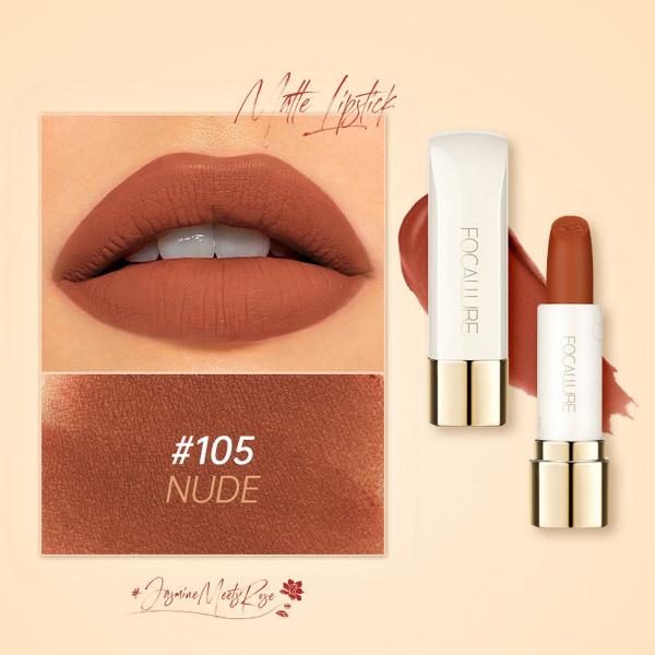 FA 203 Focallure Natural Matte Velvet Lipstick with Rose Jasmine Oil