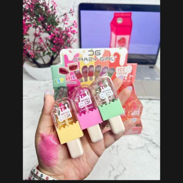 Ice Cream Magic Lip Oil - Moisturizing Color Changing Lip Gloss Balm for Long-Lasting Hydration