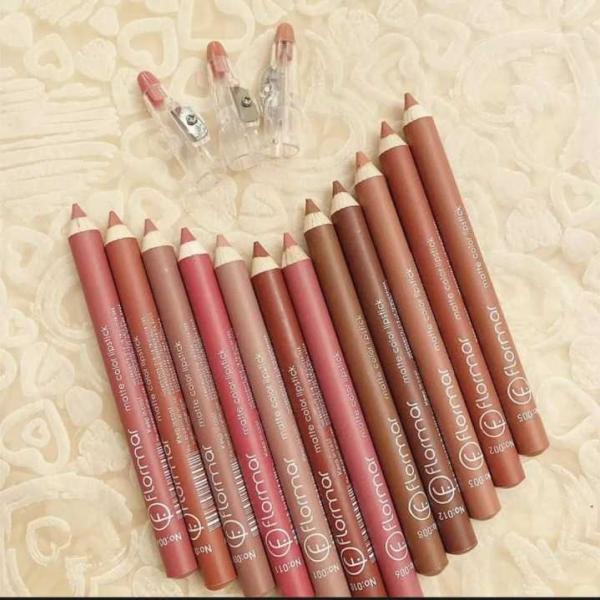 Flormar Matte Color Lip Pencil High Pigmentation Creamy Waterproof Lip Liner
