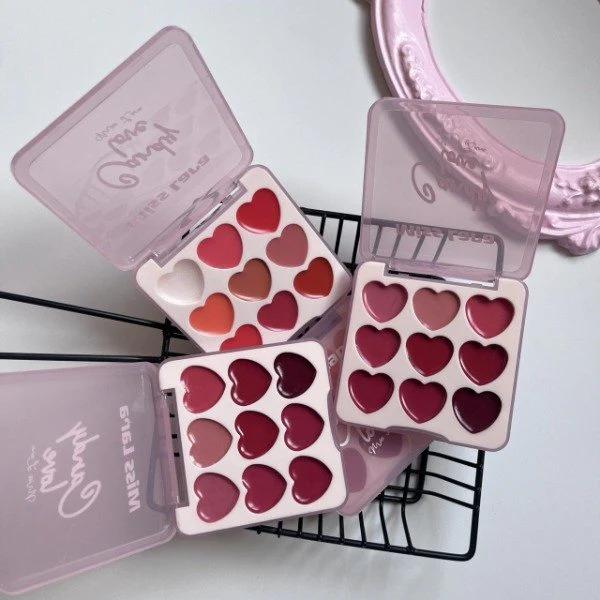 Huxia Beauty Matte Jelly Lip Cream Palette with 12 Versatile Matte Colors