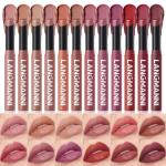 LANGMANNI Premium Velvet Matte Lipstick Multi-Pack - Hydrating, Waterproof Long-Wear with 12 Vibrant Shades