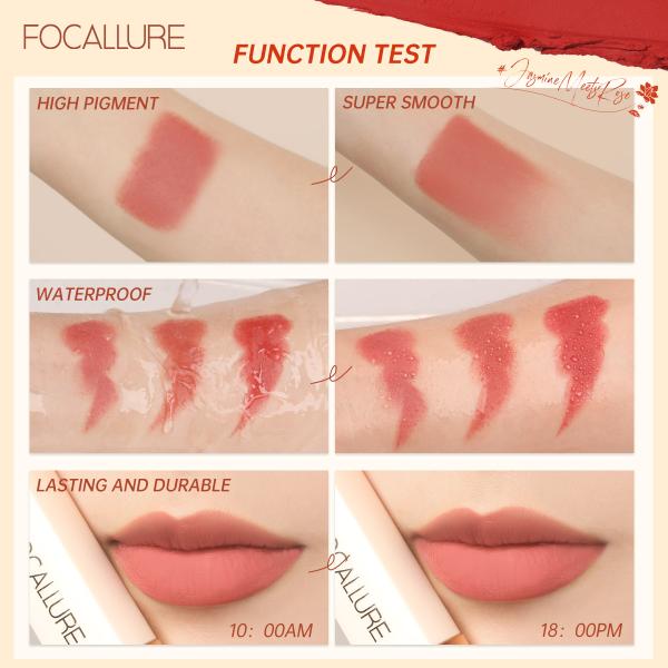 FA 203 Focallure Natural Matte Velvet Lipstick with Rose Jasmine Oil