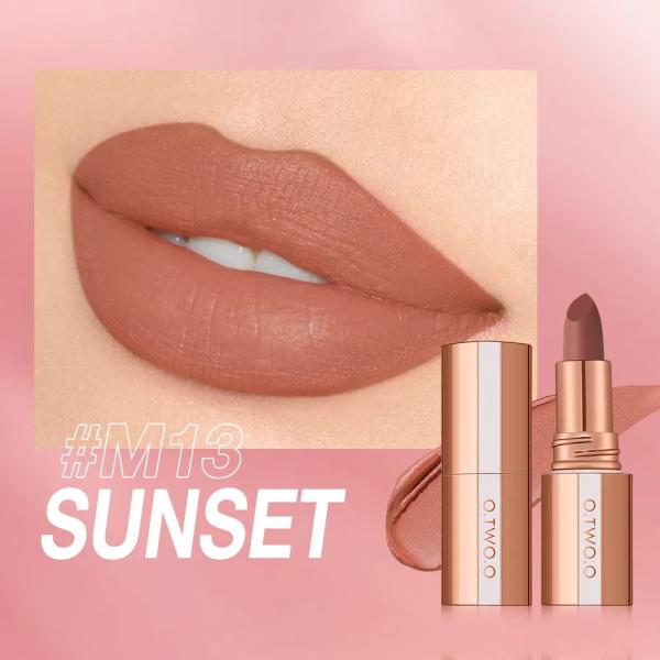 O.TWO.O Matte Bullet Lipstick – Rich Pigmentation, Smooth Application, Long-Lasting Wear