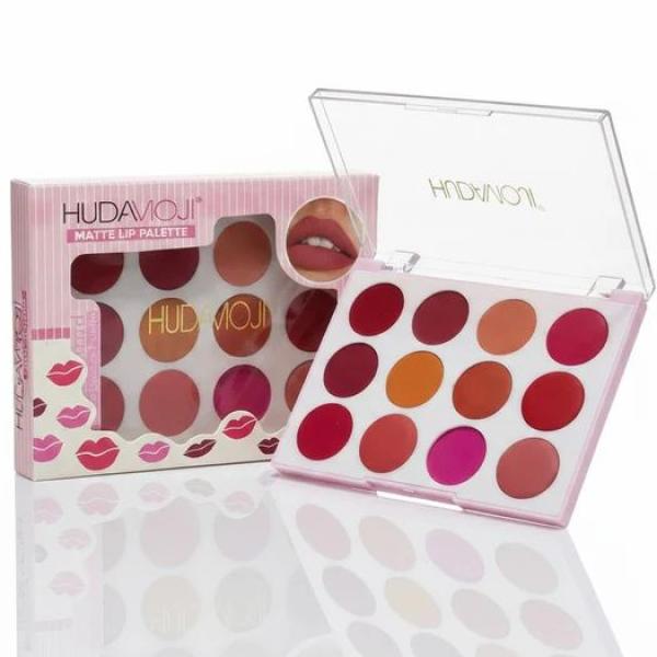 12 Colors Professional Lipstick Palette Kit with Long-Lasting Matte Finish