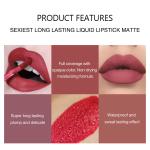 Handaiyan 6-Piece Lip Gloss Set - Velvet Moisturizing Waterproof Matte Lipstick Kit with Non-Stick Formula
