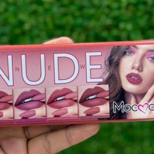 Mini Size Matte Nude Lip Gloss Set 8 Pieces - Liquid Lipsticks in Dark Nude Shades
