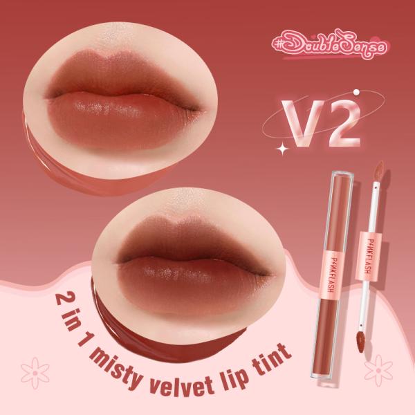PinkFlash Duo 2-in-1 Liquid Matte Lipstick with Misty Effect PF-L13