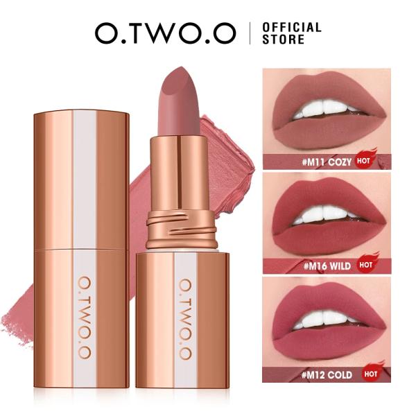 O.TWO.O Matte Bullet Lipstick – Rich Pigmentation, Smooth Application, Long-Lasting Wear