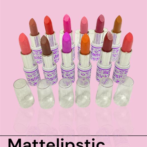 Matte Lipstick Pack of 12 Vibrant Waterproof Colors - Long-Lasting & Moisturizing