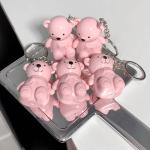 Gloss Texture Lip Glaze with Velvet Bear Keychain – Long-Lasting Lip Mud Lipstick for Women and Girls