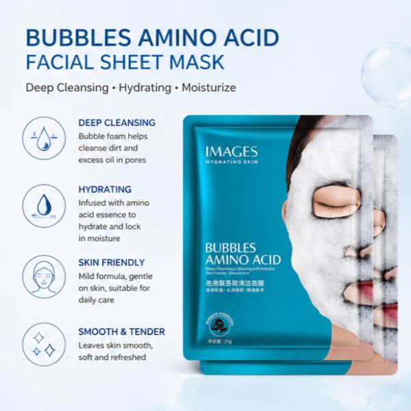 Amino Acid Bubble Face Sheet Mask – Deep Cleansing & Hydrating Care