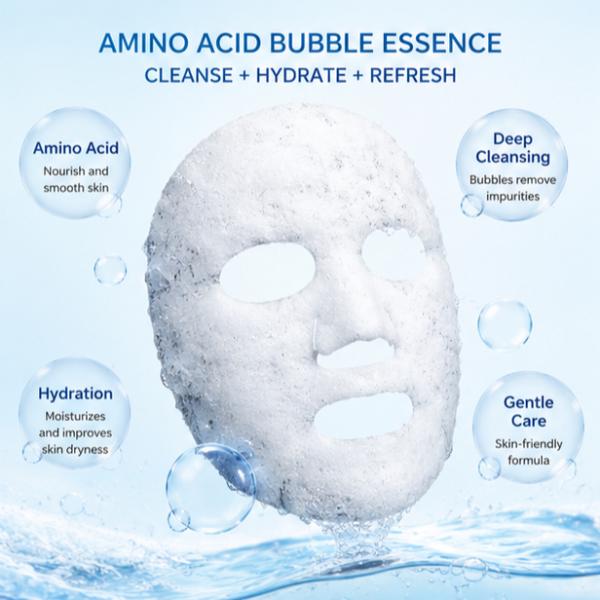 Amino Acid Bubble Face Sheet Mask – Deep Cleansing & Hydrating Care
