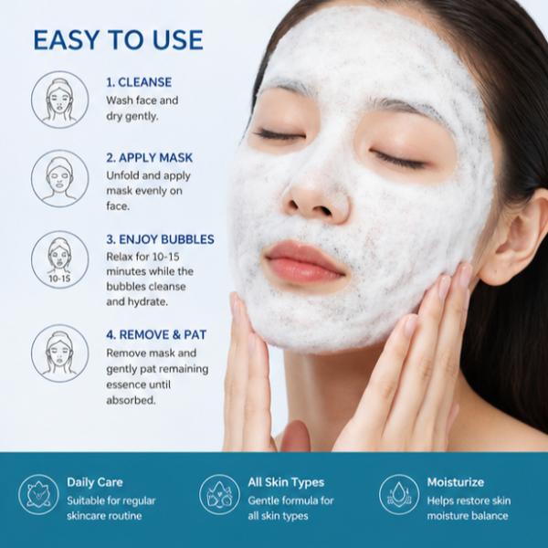 Amino Acid Bubble Face Sheet Mask – Deep Cleansing & Hydrating Care