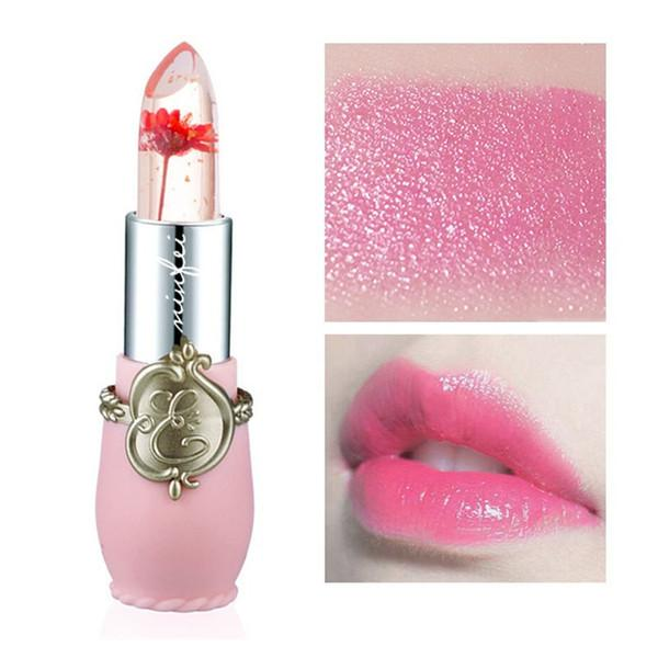EMPER Transparent Flower Jelly Lipstick - Temperature Color Change, Waterproof, Long Lasting