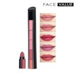 Renée FAB 5 5-In-1 Waterproof Velvet Matte Lipstick Stick - Long-Lasting, Multi-Shade Compact