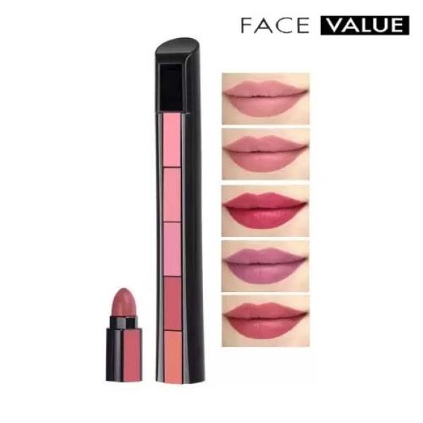 Renée FAB 5 5-In-1 Waterproof Velvet Matte Lipstick Stick - Long-Lasting, Multi-Shade Compact