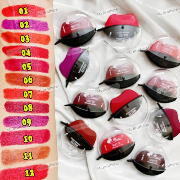 Lazy Lip Shape Lipstick for Women - Long-Lasting Moisturizing Lip Color in Red and Coral Pink