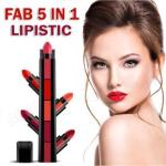 5 in 1 Matte Lipstick Set with Red, Brown, Nude, Pink & Maroon Shades - Long-Lasting Creamy Waterproof Lip Gloss